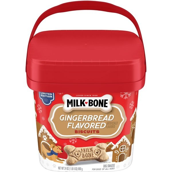 Milk-Bone Pawberries & Creme Strawberry Flavored Dog Biscuits, 10-oz bag