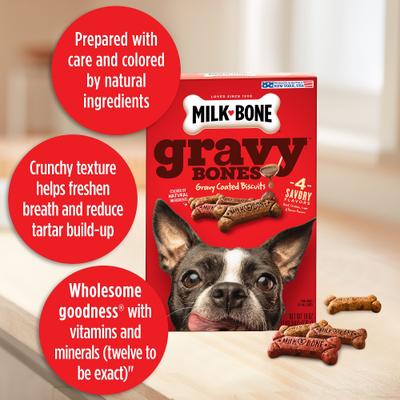 Show full view: Milk-Bone GravyBones Small Biscuit Dog Treats, 14.16-lb bundle slide 6 of 11