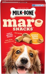 Milk-Bone MaroSnacks Peanut Butter Flavor with Bone Marrow Crunchy Dog Treats, 15-oz box