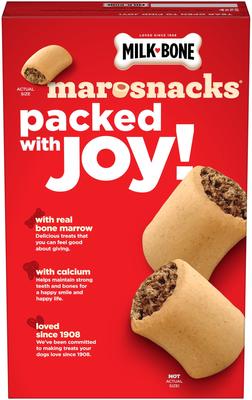 Show full view: Milk-Bone MaroSnacks Peanut Butter Flavor with Bone Marrow Crunchy Dog Treats, 15-oz box slide 4 of 12