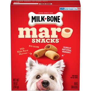 Milk-Bone MaroSnacks Real Bone Marrow Dog Treats, 10-oz box