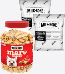 Milk-Bone MaroSnacks Real Bone Marrow Treats, 38-oz, case of 2 + MaroSnacks Real Bone Marrow Dog Treats, 40-oz tub slide 1 of 9