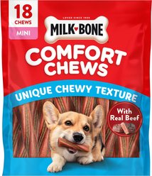 Milk-Bone Mini Comfort Chews Real Beef Dog Treats, 18 count