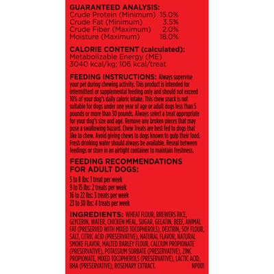 Show full view: Milk-Bone Mini Comfort Chews Real Beef Dog Treats, 6 count, case of 5 slide 7 of 10