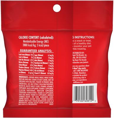 Show full view: Milk-Bone Mini's Flavor Snacks Beef, Chicken & Bacon Flavored Biscuit Dog Treats, 2.5-oz bag slide 4 of 12