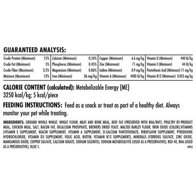 Show full view: Milk-Bone Mini's Flavor Snacks Beef, Chicken & Bacon Flavored Biscuit Treats, 36-oz tub + Beef, Chicken & Bacon Flavored Biscuit Dog Treats, 35-oz, case of 2 slide 9 of 9