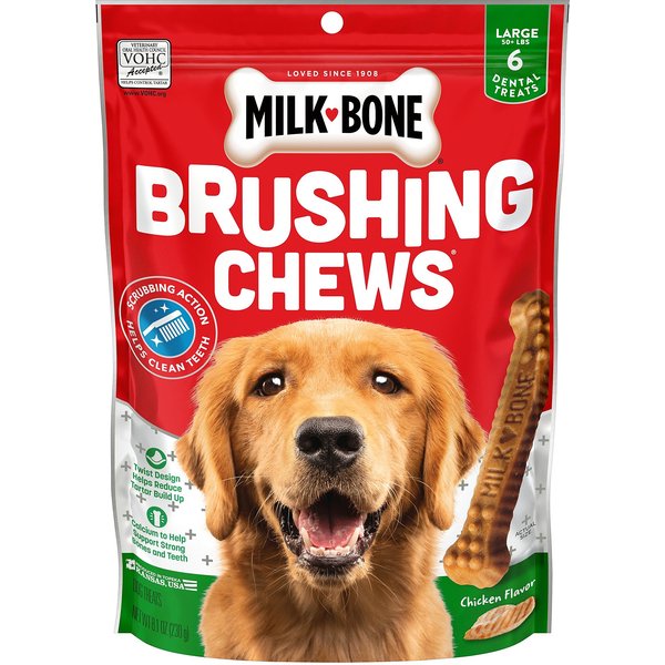 Milk-Bone Original Brushing Chews Large Chicken Flavor Daily Dental Dog Treats