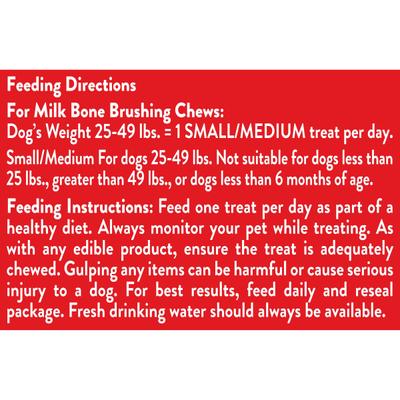 Show full view: Milk-Bone Original Brushing Chews Small/Medium Chicken Flavor Daily Dental Dog Treats, 9 count slide 9 of 11