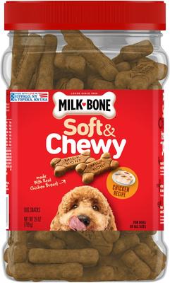 Show full view: Milk-Bone Original Large Biscuit Treats, 10-lb box + Soft & Chewy Chicken Recipe Dog Treats, 25-oz tub slide 6 of 9