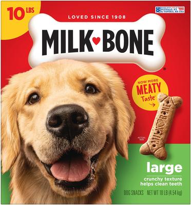 Show full view: Milk-Bone Original Large Biscuit Treats, 10-lb box + Soft & Chewy Chicken Recipe Dog Treats, 25-oz tub slide 2 of 9