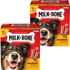 Milk-Bone Original Medium Biscuit Dog Treats, 10-lb box, bundle of 2