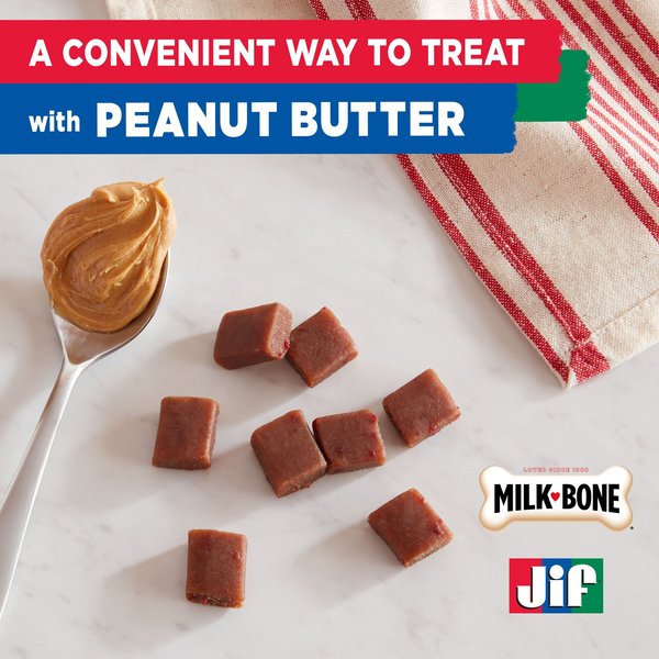 Milk-Bone Peanut Buttery Bites Jif Peanut Butter Soft & Chewy Dog Treats