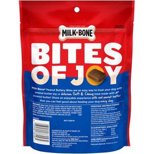 Milk-Bone Peanut Buttery Bites with Jif Peanut Butter Soft & Chewy Dog Treats, 11.8-oz bag