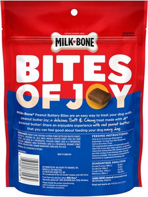 Show full view: Milk-Bone Peanut Buttery Bites with Jif Peanut Butter Soft & Chewy Dog Treats, 11.8-oz bag slide 8 of 11