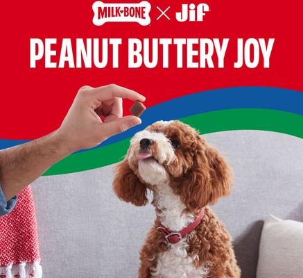 Show full view: Milk-Bone Peanut Buttery Bites with Jif Peanut Butter Soft & Chewy Dog Treats, 11.8-oz bag slide 6 of 11
