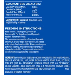 Milk-Bone Peanut Buttery Bites with Jif Peanut Butter Soft & Chewy Dog Treats, 11.8-oz bag