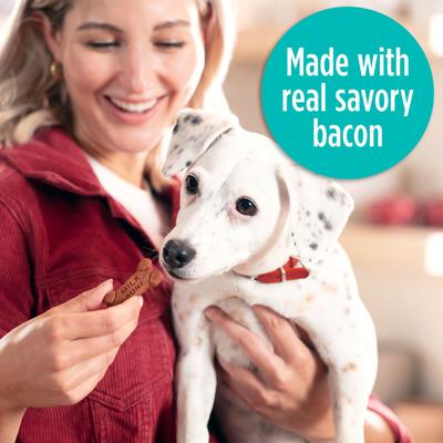 Show full view: Milk-Bone Real Bacon Soft & Chewy Dog Treats, 5.6-oz bag, case of 10 slide 4 of 11