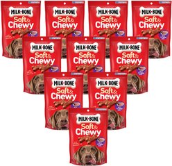 Milk-Bone Soft & Chewy Beef & Filet Mignon Recipe Dog Treats, 56-oz bundle