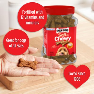 Show full view: Milk-Bone Soft & Chewy Chicken Recipe Dog Treats, 50-oz bundle slide 6 of 11