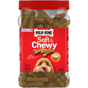 Milk-Bone Soft & Chewy Chicken Recipe Dog Treats, 25-oz tub