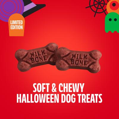 Show full view: Milk-Bone Soft & Chewy Mini’s Graveyard Bones Beef & Filet Mignon Halloween Dog Treats, 3.7-oz pouch slide 4 of 11