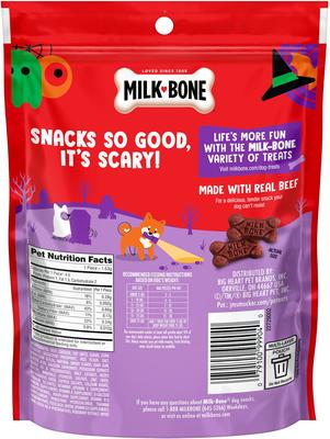 Show full view: Milk-Bone Soft & Chewy Mini’s Graveyard Bones Beef & Filet Mignon Halloween Dog Treats, 3.7-oz pouch slide 9 of 11