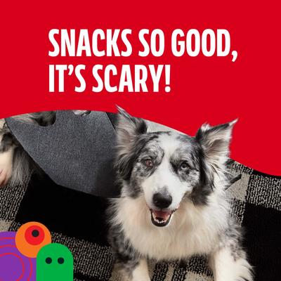 Show full view: Milk-Bone Soft & Chewy Mini’s Graveyard Bones Beef & Filet Mignon Halloween Dog Treats, 3.7-oz pouch slide 6 of 11