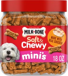 Milk-Bone Soft & Chewy Mini’s Made with Real Chicken Dog Treats, 18-oz canister