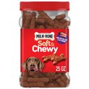 Milk-Bone Soft & Chewy Real Beef & Filet Mignon Dog Treats, 25-oz tub