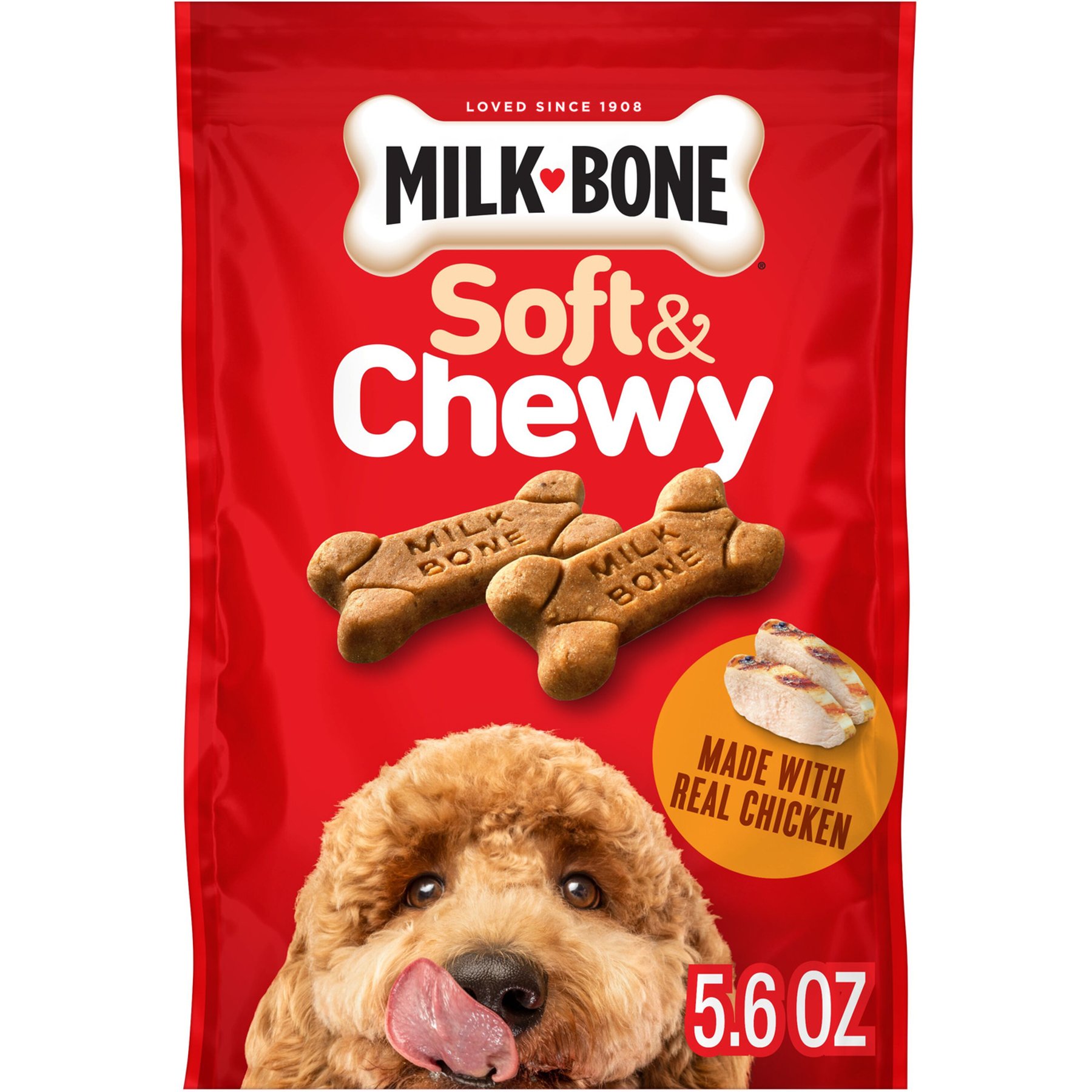 Milk-Bone Soft & Chewy Real Chicken Dog Treats, 5.6-oz bag