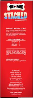 Show full view: Milk-Bone Stacked Biscuits Molasses & Peanut Butter Flavor Dog Treats, 60-oz bag slide 3 of 10