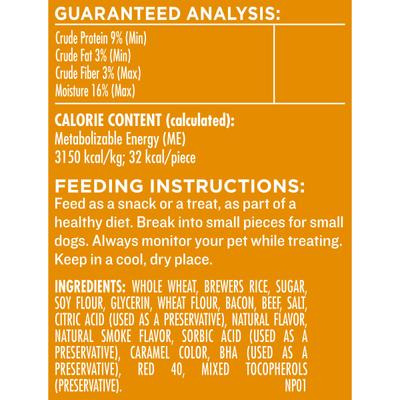Show full view: Milk-Bone Stuffed Biscuits with Real Bacon & Beef Dog Treats, 10-oz pouch, case of 5 slide 9 of 11