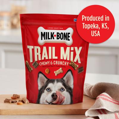 Show full view: Milk-Bone Trail Mix with Real Beef & Sweet Potato Chewy & Crunchy Dog Treats, 40-oz bundle slide 7 of 12