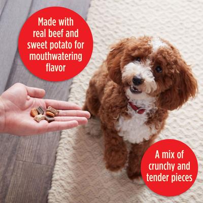 Show full view: Milk-Bone Trail Mix with Real Beef & Sweet Potato Chewy & Crunchy Dog Treats, 40-oz bundle slide 8 of 12