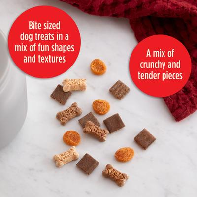 Show full view: Milk-Bone Trail Mix with Real Beef & Sweet Potato Chewy & Crunchy Dog Treats, 9-oz bag, bundle of 6 slide 5 of 12