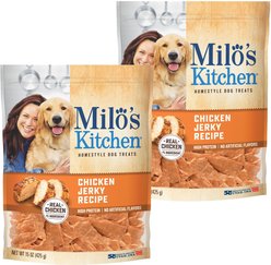 Milo's Kitchen Chicken Jerky Recipe Dog Treats, 30-oz bundle