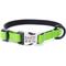 Show in main carousel: Mimi Green Engraved Buckle Ribbon Standard Cat & Dog Collar, Apple, X-Small slide 1 of 5