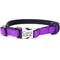 Show in main carousel: Mimi Green Engraved Buckle Ribbon Standard Cat & Dog Collar, Purple, Small slide 1 of 4