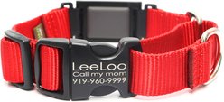 Mimi Green Fi Compatible Nylon Martingale Escape-Proof Dog Collar, Red, Large: 18-22-in neck, 1-in wide slide 1 of 3