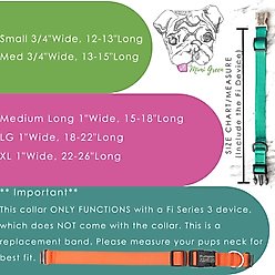 Mimi Green Fi Series 3 Compatible Nylon Personalized Dog Collar, Forest Green, Medium slide 2 of 6