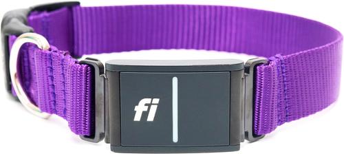 Show full view: Mimi Green Fi Series 3 Compatible Nylon Personalized Dog Collar, Purple, Large slide 2 of 6