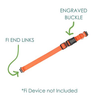 Show full view: Mimi Green Fi Series 3 Compatible Nylon Personalized Dog Collar, Raspberry, Small slide 4 of 7