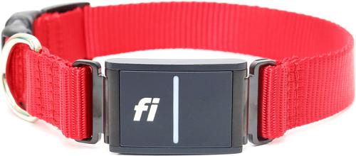 Show full view: Mimi Green Fi Series 3 Compatible Nylon Personalized Dog Collar, Red, Medium Long slide 2 of 6