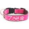 Show in main carousel: Mimi Green Hand Embroidered Velvet Personalized Dog Collar, Zoe Pink, Small: 9 to 12-in neck, 5/8-in wide slide 1 of 4