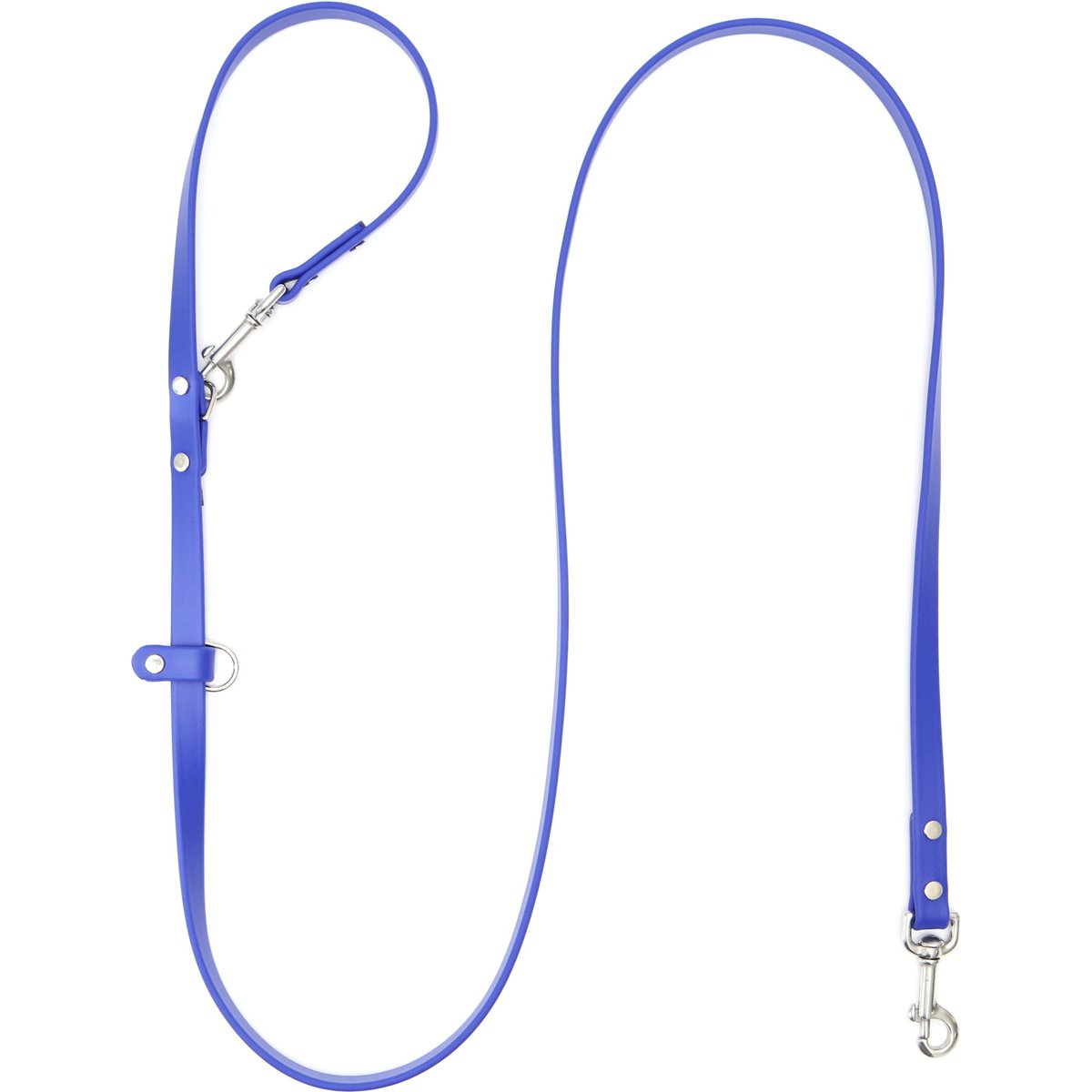 Mimi Green Hands Free Convertible Waterproof Biothane Dog Leash, Cobalt Blue, 6-ft long, 5/8-in wide