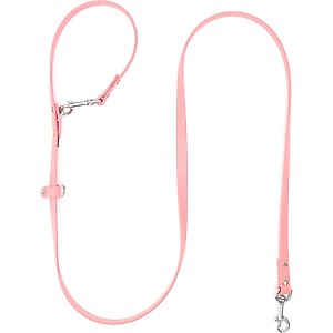 Mimi Green Hands Free Convertible Waterproof Biothane Dog Leash, Coral Pink, 6-ft long, 5/8-in wide