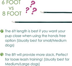 Mimi Green Hands Free Convertible Waterproof Biothane Dog Leash, Forest Green, 6-ft long, 5/8-in wide slide 2 of 5