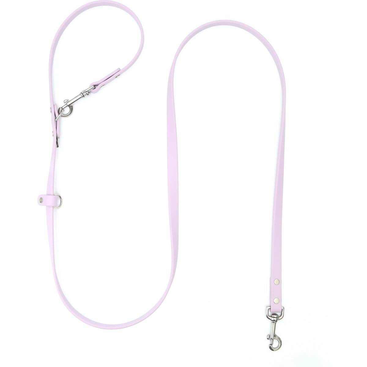 Mimi Green Hands Free Convertible Waterproof Biothane Dog Leash, Pastel Purple, 6-ft long, 5/8-in wide