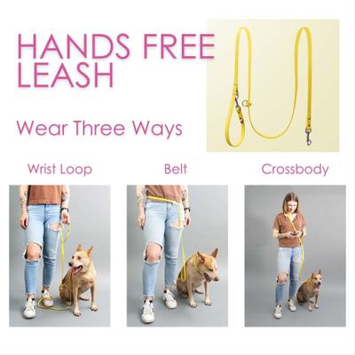 Show full view: Mimi Green Hands Free Convertible Waterproof Biothane Dog Leash, Pastel Purple, 6-ft long, 5/8-in wide slide 2 of 5