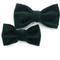 Show in main carousel: Mimi Green Holiday Velveteen Bow Tie Dog Collar Accessory, Forest Green, Medium slide 1 of 6
